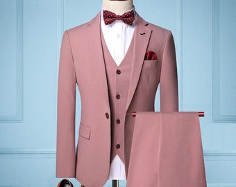 Suits For men peach, Men Suits 3 piece, Slim fit Suits, One Button Suits, Tuxedo Suits, Dinner Suits, Wedding Groom suits, Bespoke For Men