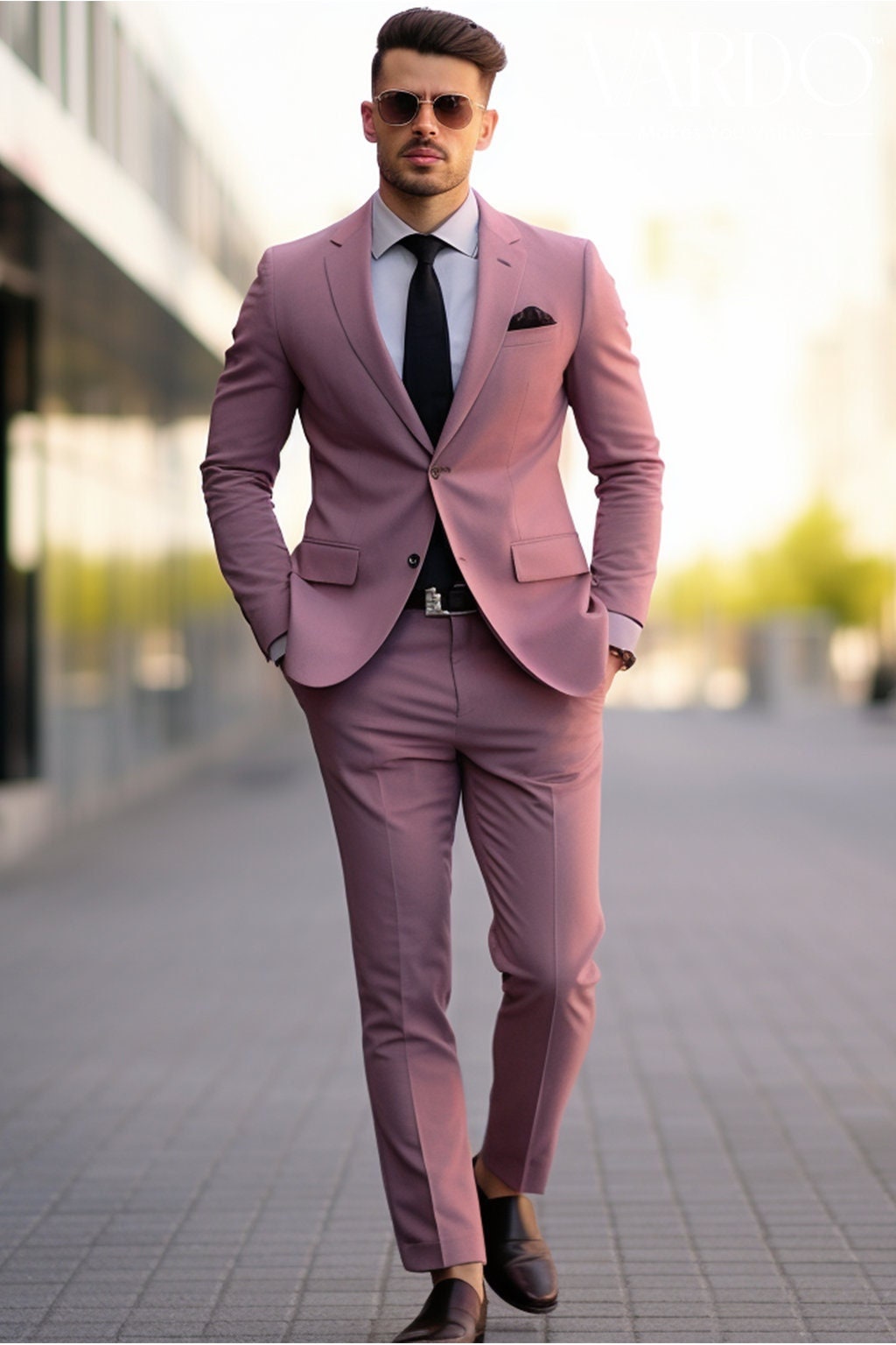 DUSTY ROSE SUIT 3-PIECE SUIT – VARDO