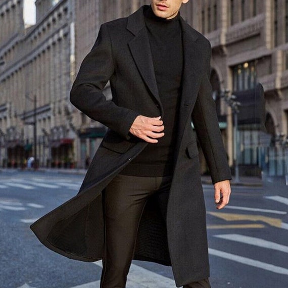 Mens Winter Coat Wool Double Ted Trench Canada Mens Winter Coat Wool Double, Men S Long Winter Trench Coat