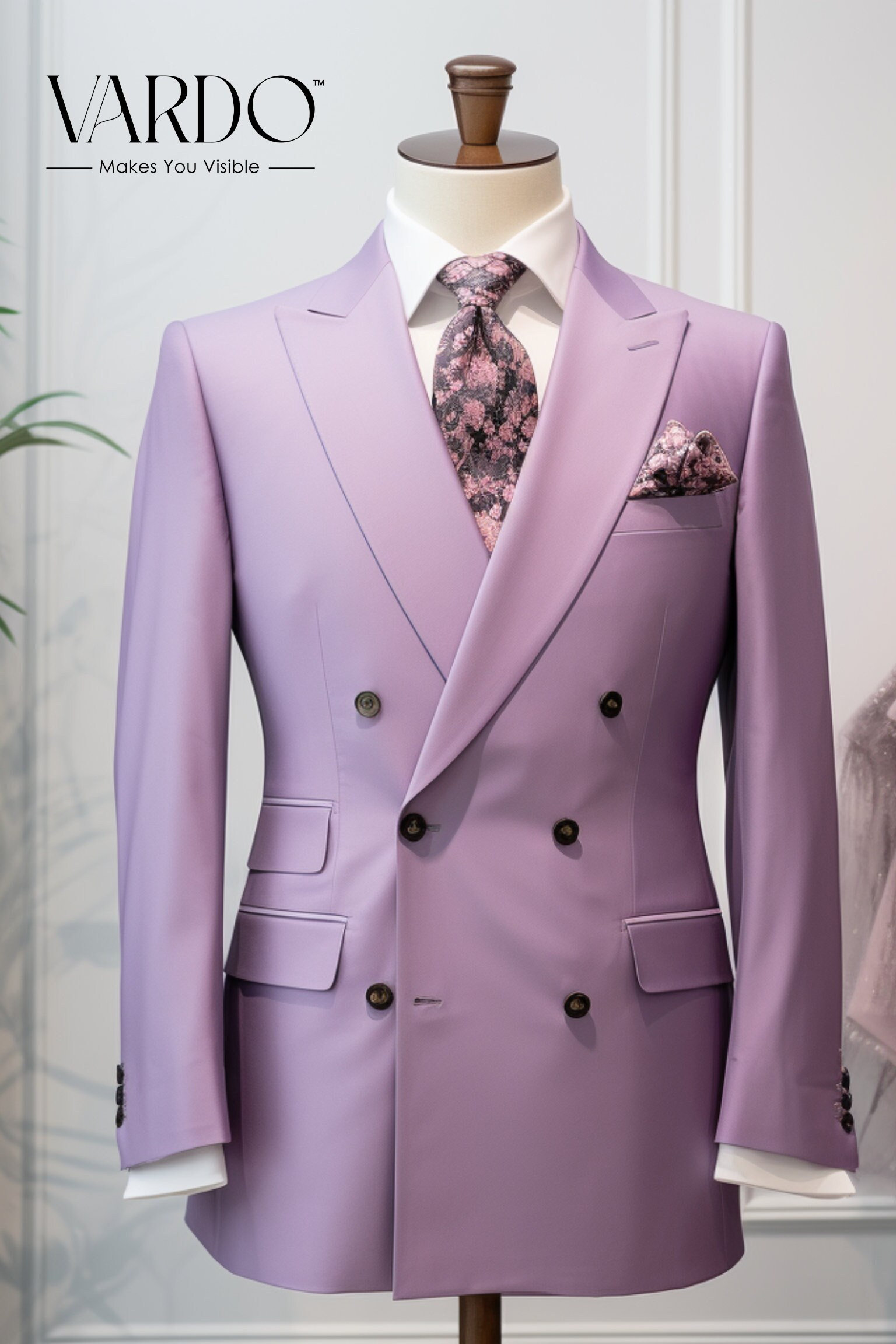 【VINTAGE】 double breasted setup purple VINTAGE】 double breasted setup purple Purple Classic Double