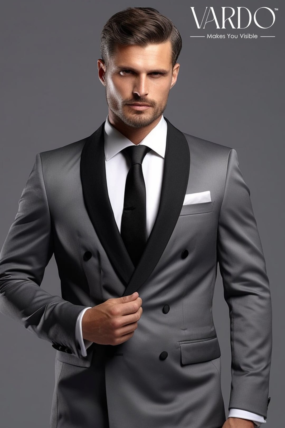 Men's 3 Piece Classic Grey Suit