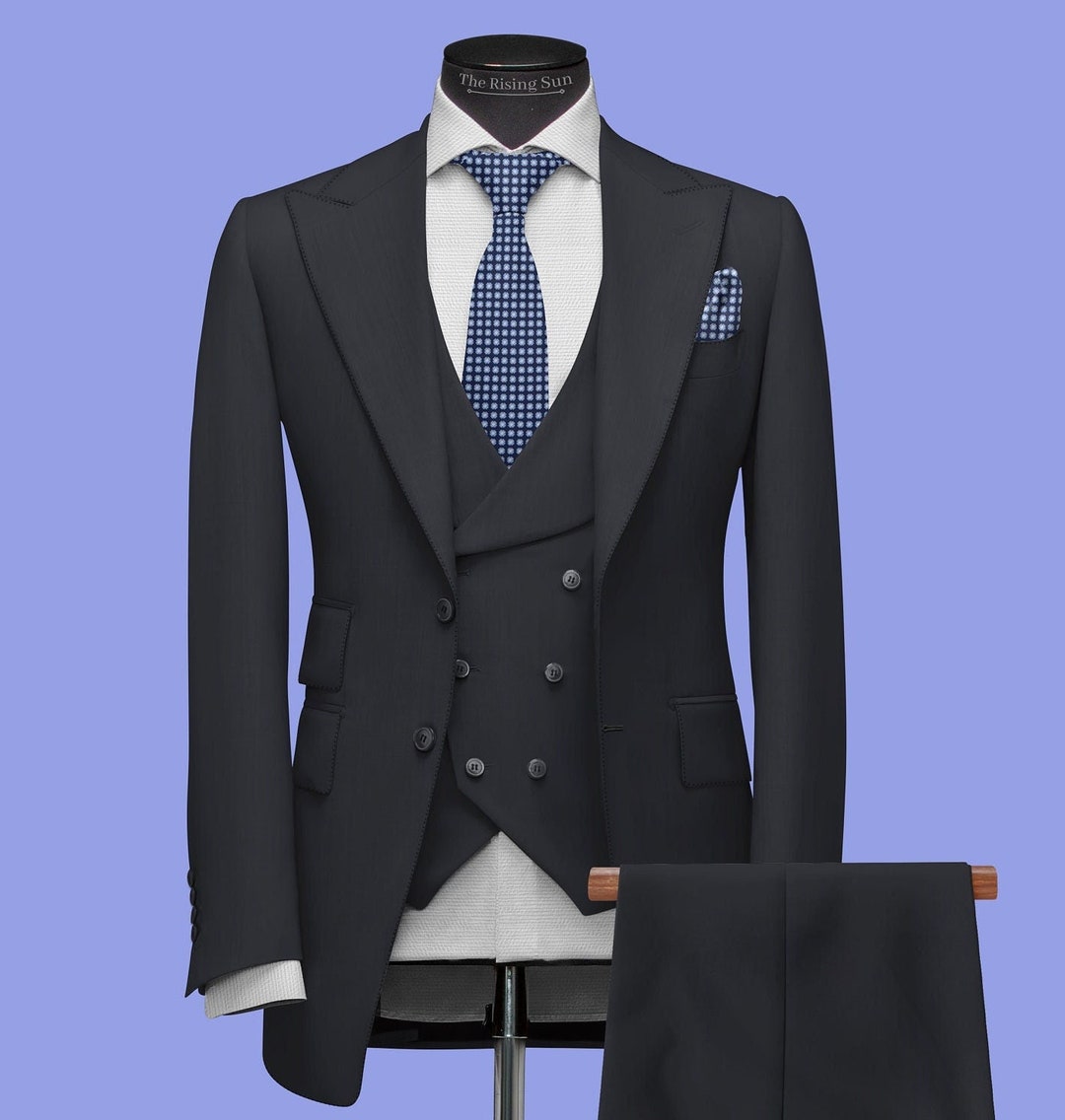Dark Blue Wedding Suits for Men, Man Suits, Formal Fashion Slim Fit — free download