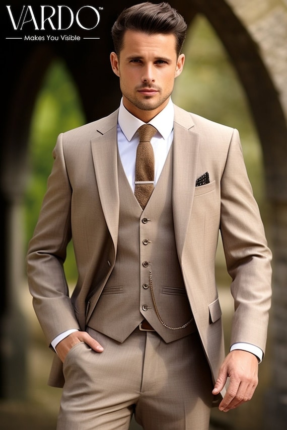 Brown Mens Suits Weddings | 2 Piece Brown Suit Man | Fashion Brown Men Suit  - Classic - Aliexpress