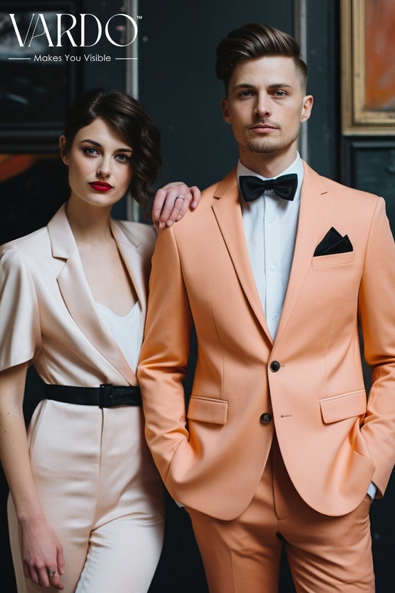 The best man orange color theme | Wedding suits men, Orange suit, Suits prom