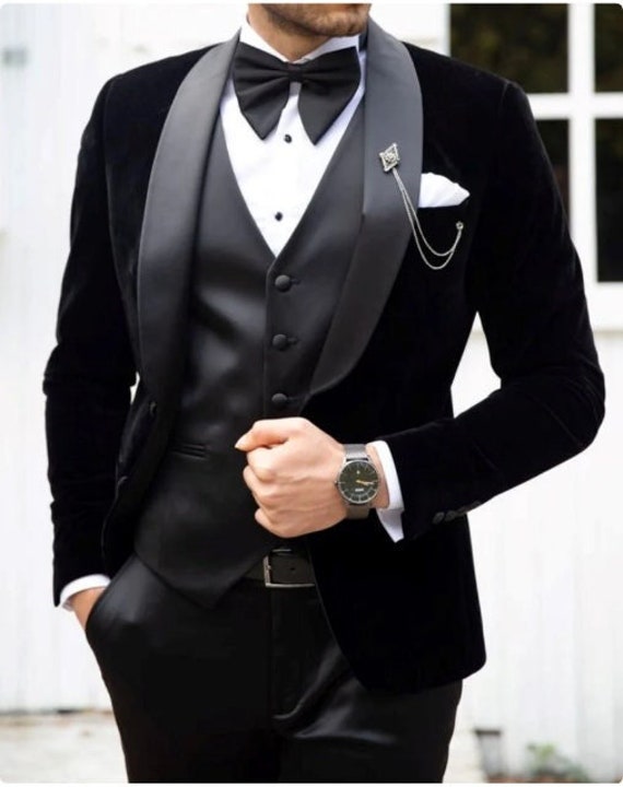 Men Suits Suits for Men Black 3 Piece Tuxedo Wedding Suit/ - Etsy