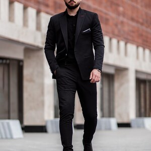 Men Suits Suits for Men Black Wedding Suit Two Piece - Etsy