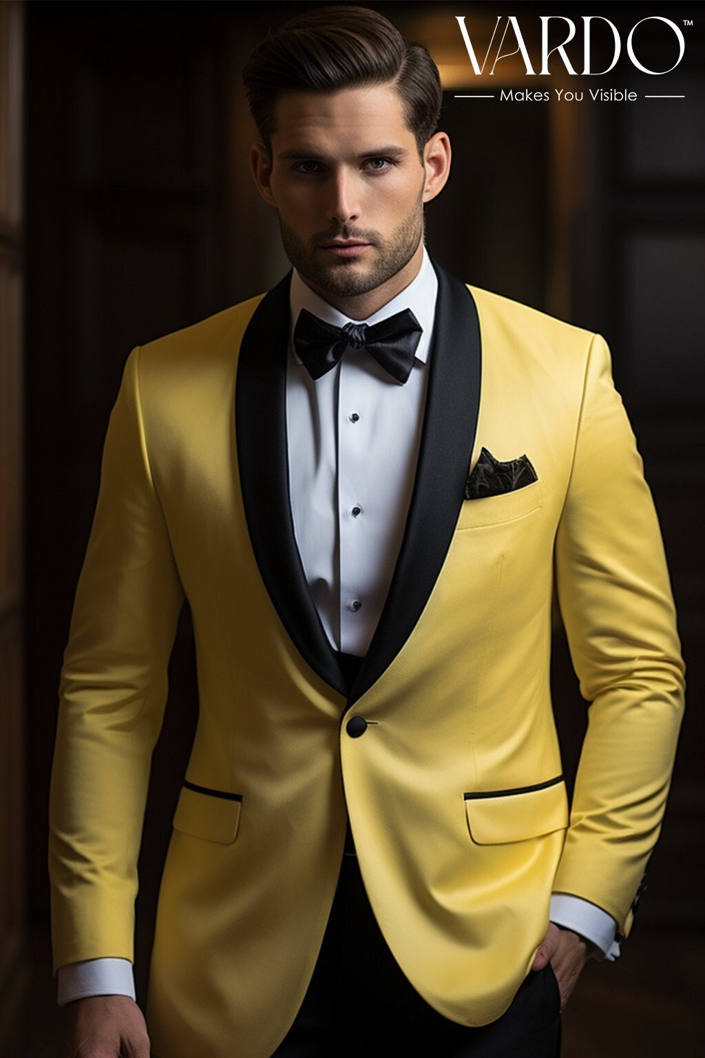 Yellow tuxedo sale