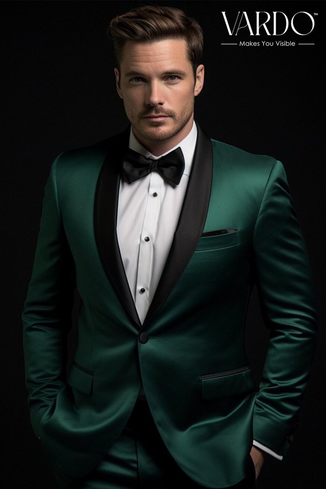 Dapper Elegance Men's Emerald Green Tuxedo Suit for Etsy