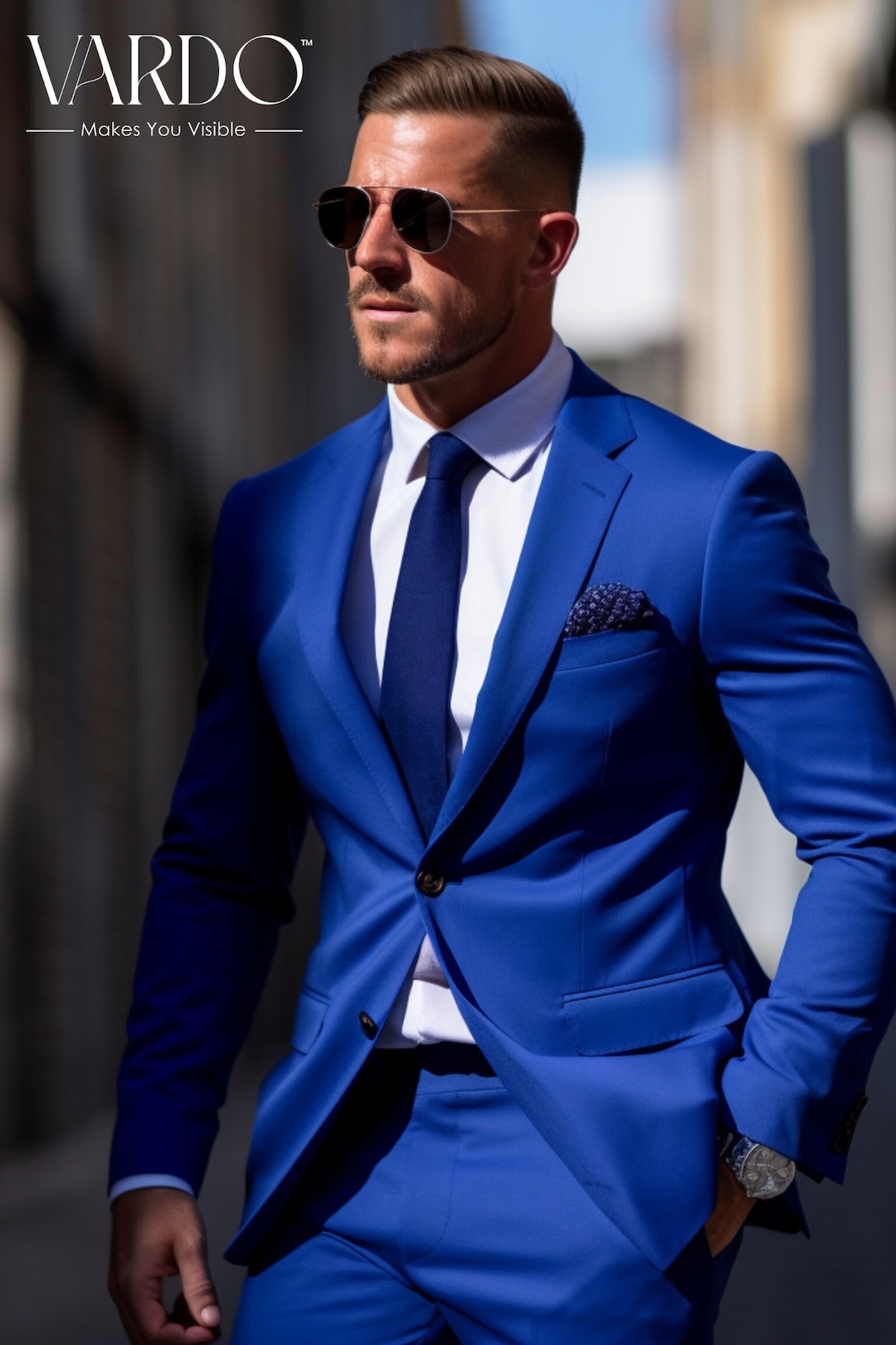 Blue Men's Suit | Groomsmen Wedding Tuxedo's | 3 Piece Suits