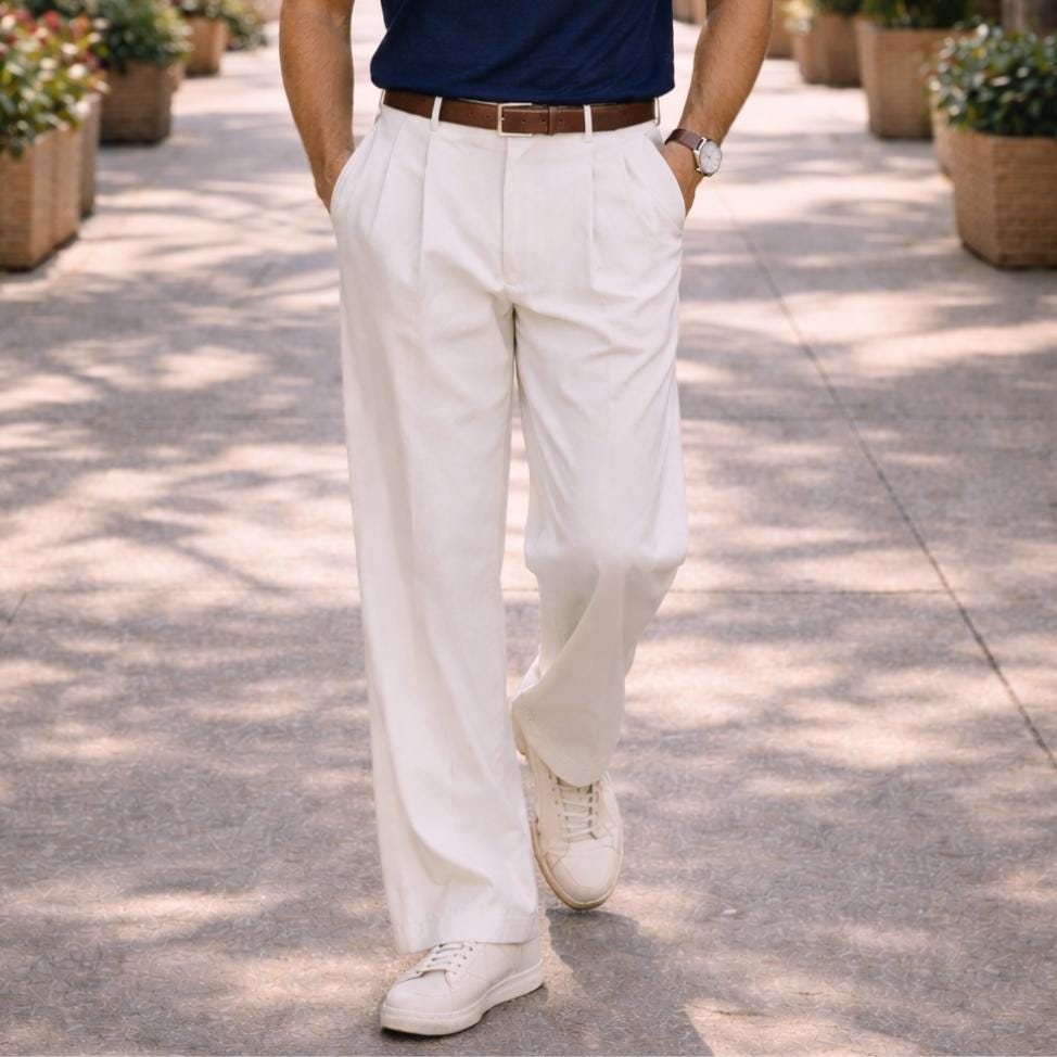 white male dress pants (Modern Fit) Mens white slim fit dress pants with flat front AK Beauty Men's Flat Front