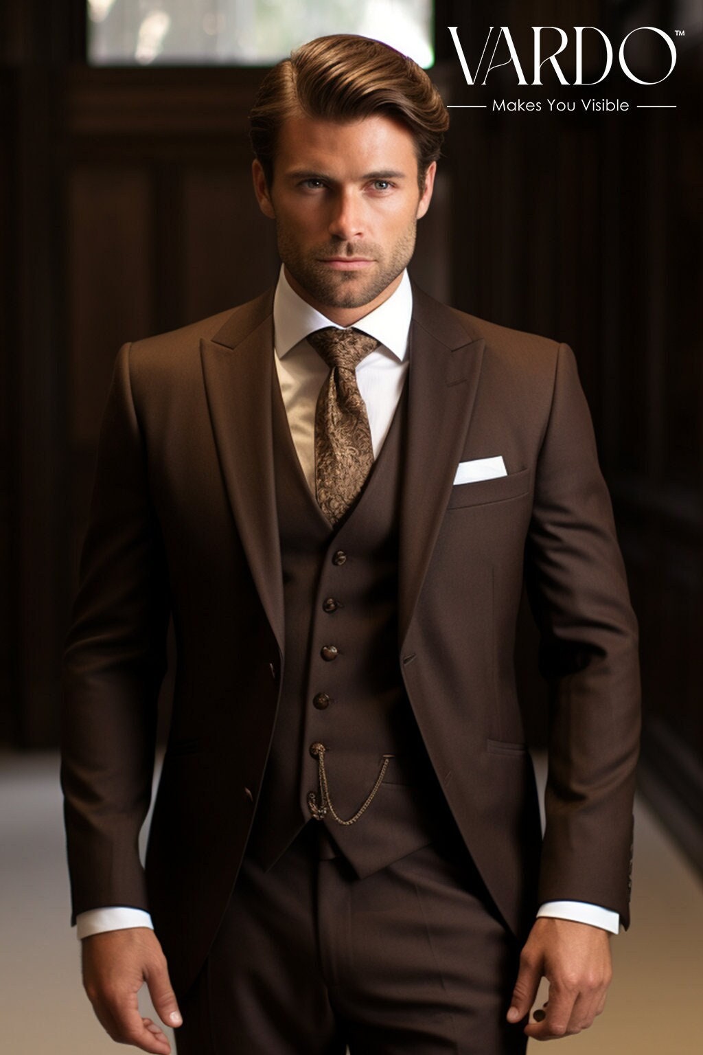 Dark Brown 3 piece suit - Tom Murphy's Formal and Menswear