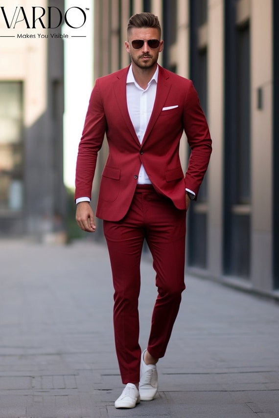 Red Suit For Men Formal Suits For All Ocassions