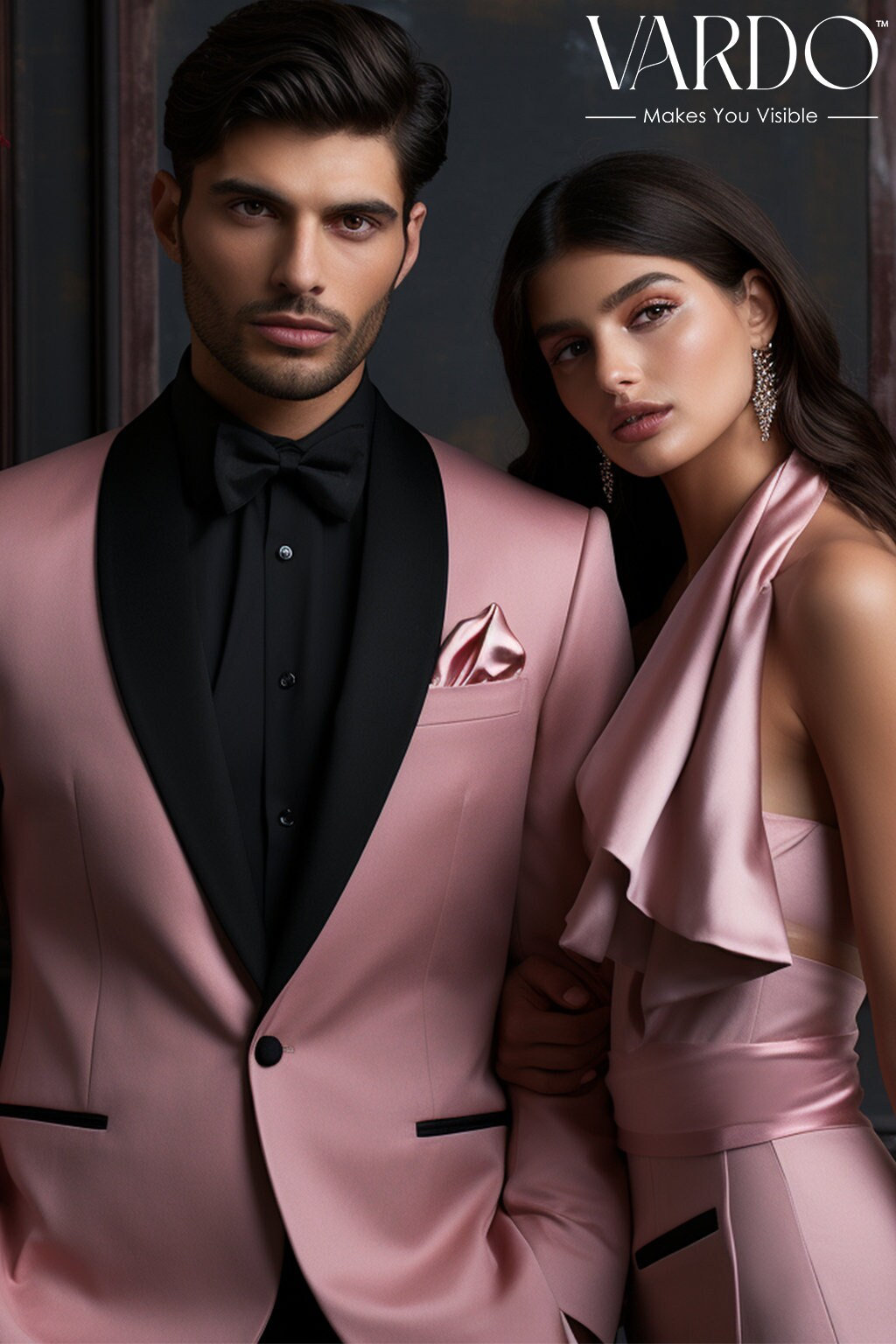 Stylish Formalwear Dusky Rose Tuxedo Suit for Men-tailored Fit-the