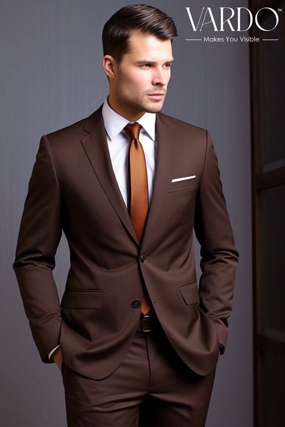 Elegant Men's Light Brown Tweed Three-piece Suit Tailored Suit the Rising  Sun Store, Vardo -  Canada