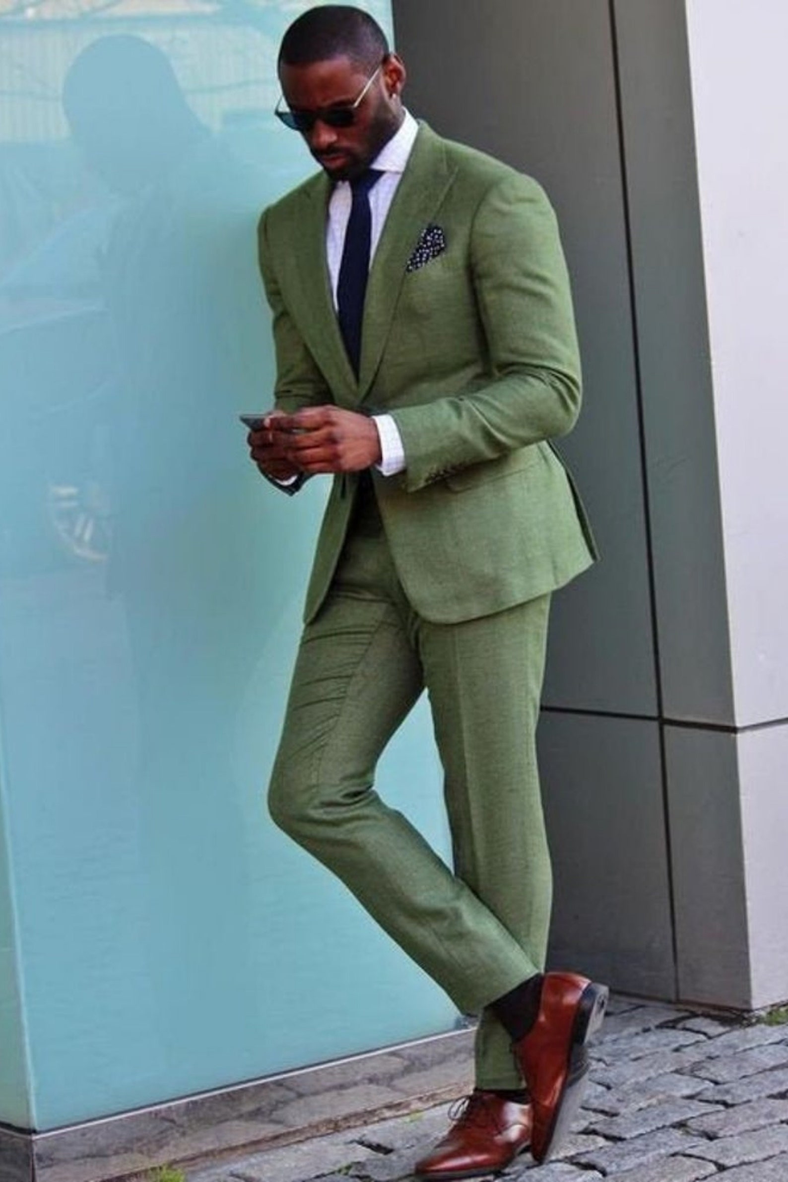 Costumes pour hommes 2 pièces Costumes verts pour hommes Etsy France