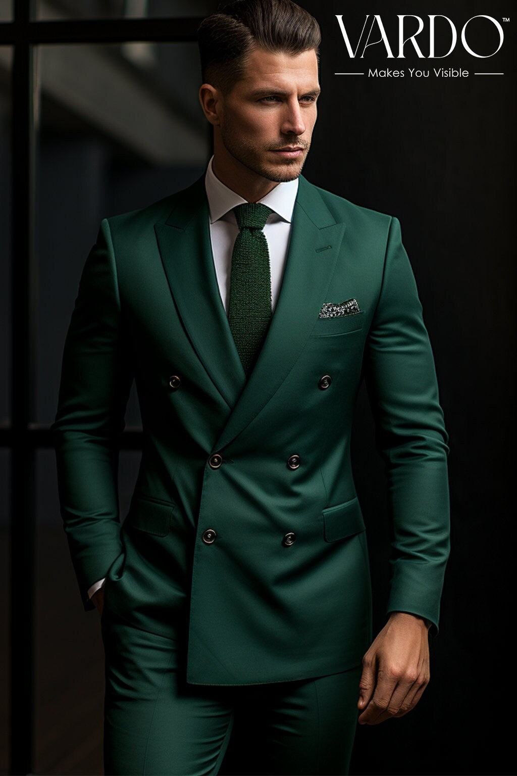 スーツ ADAMSON HOMME Double Breasted Suit Green Emerald Green Double Breasted Suit: Classic Tailored Fit - Etsy