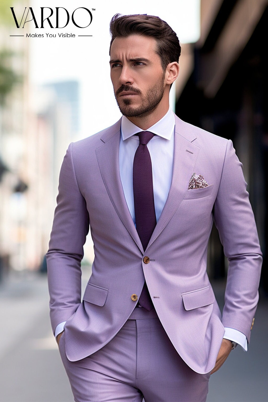Man Purple Double Breasted Suit Premium Quality Formal Wear - Etsy