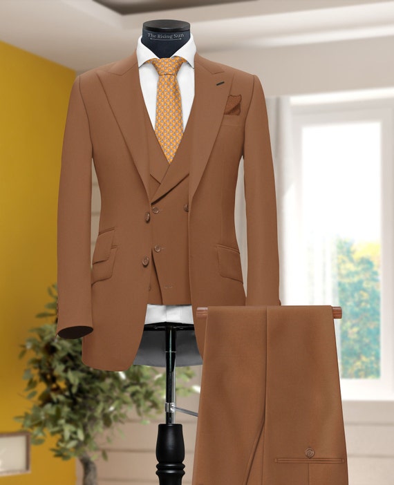 Buy Gold Suit for men Online from Indian Designers 2024