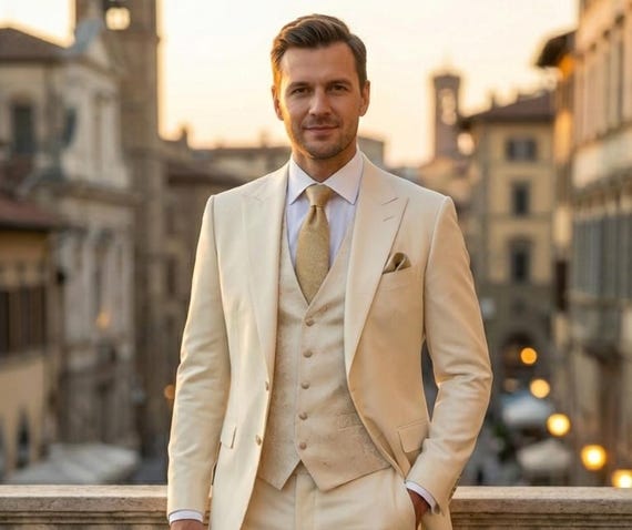 cream dress suit Indochino Women's Custom Sailsbury Linen Cream Suit