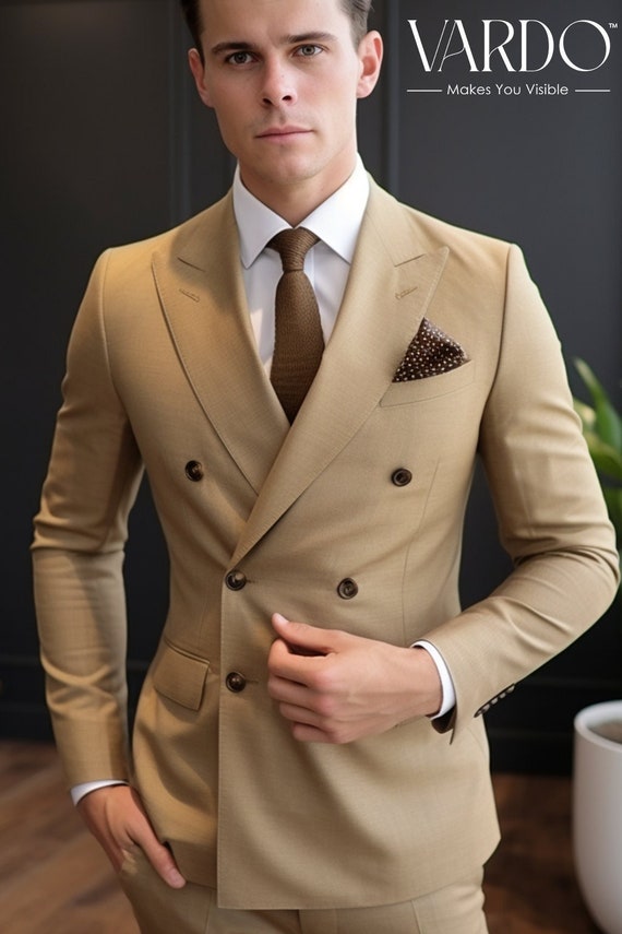 Light Brown Plaid 3 Piece Suit – Conquer Menswear