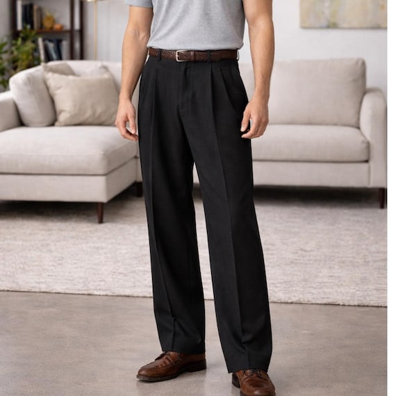 tailored black dress pants Tailored Fit Pegasus Black Washable Suit Pants