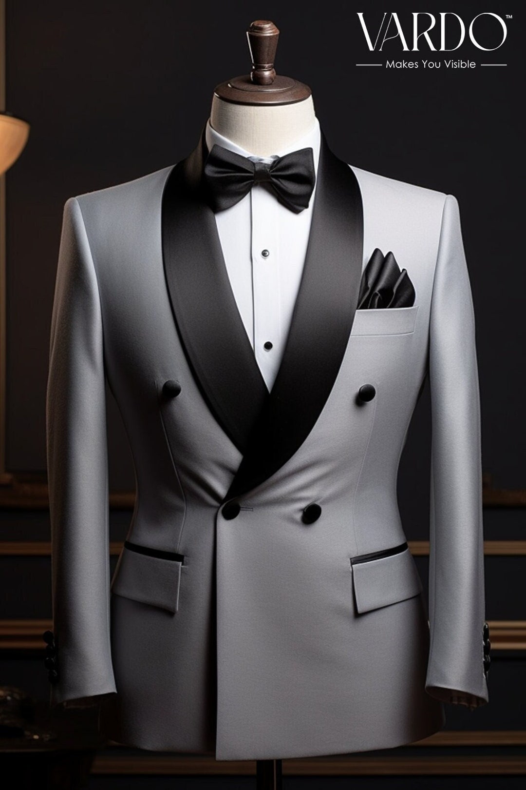 Modern Fit Light Grey Tuxedo main image 1
