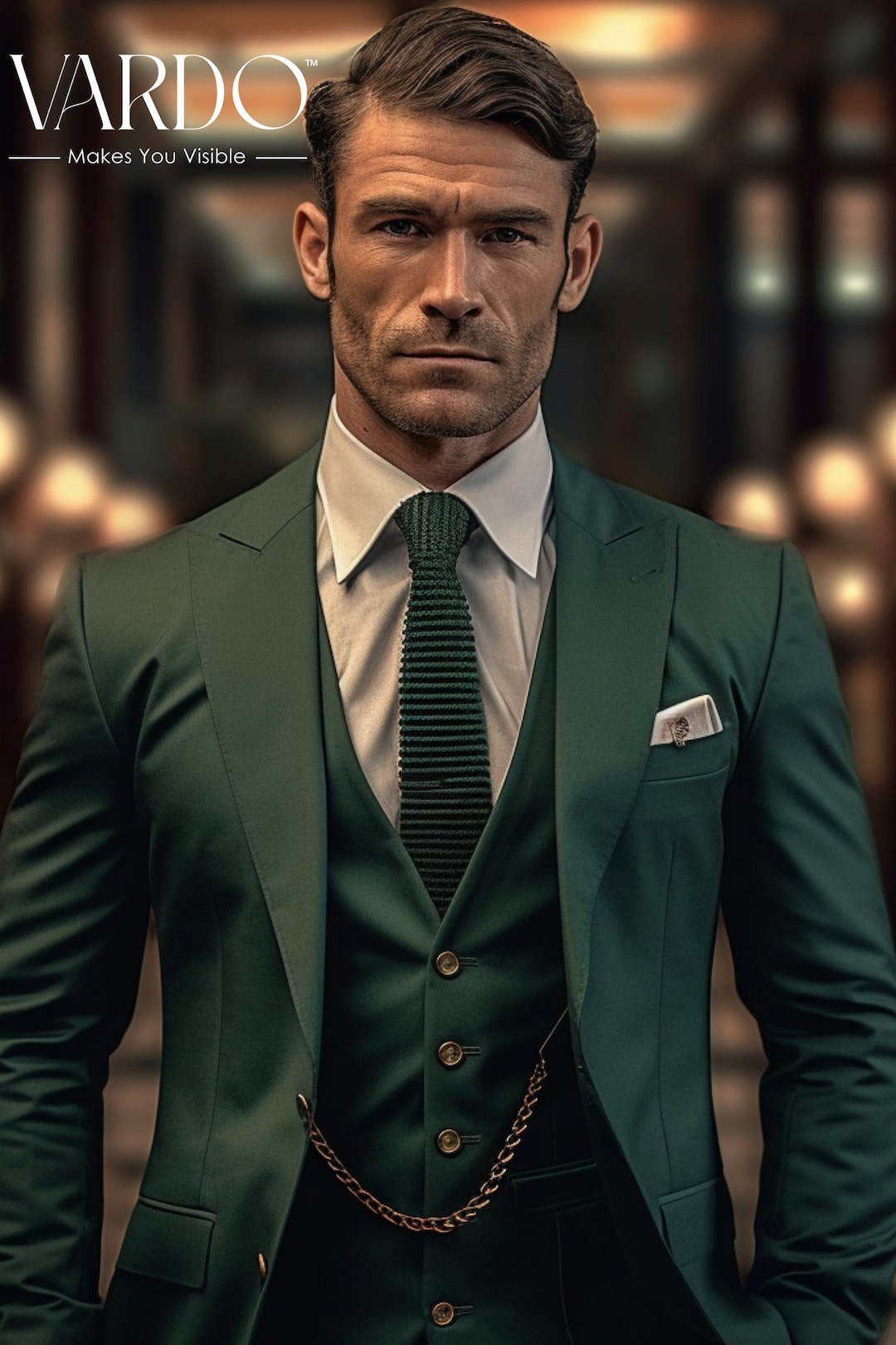 Men s Emerald Green Peak Lapel 3 piece Suit Chic Tailored Fit Business Attire Standout Formal Ensemble the Rising Sun Store Vardo Etsy Ireland