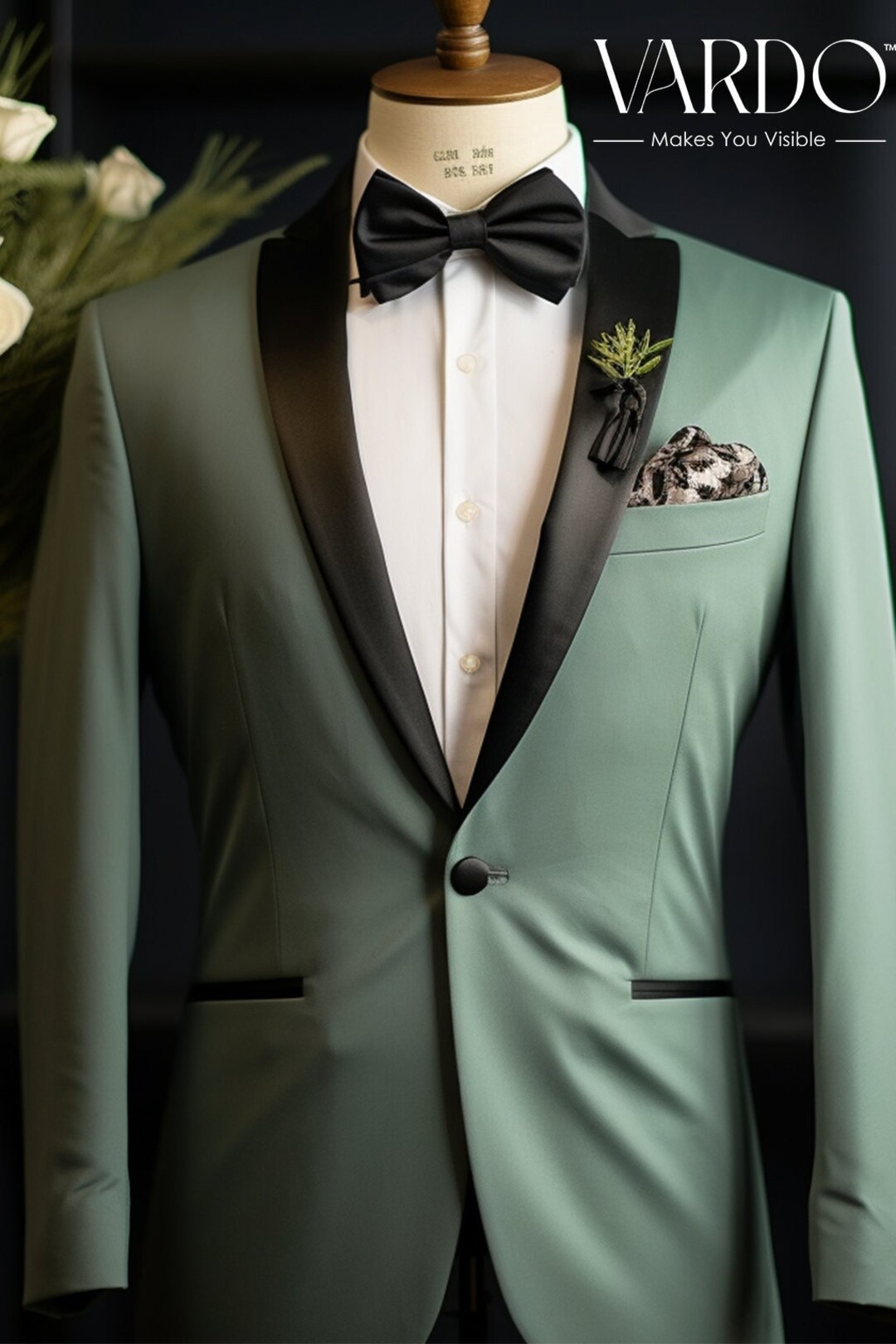 Sophisticated Sage Green Tuxedo for Men Premium Quality Formal Wear for