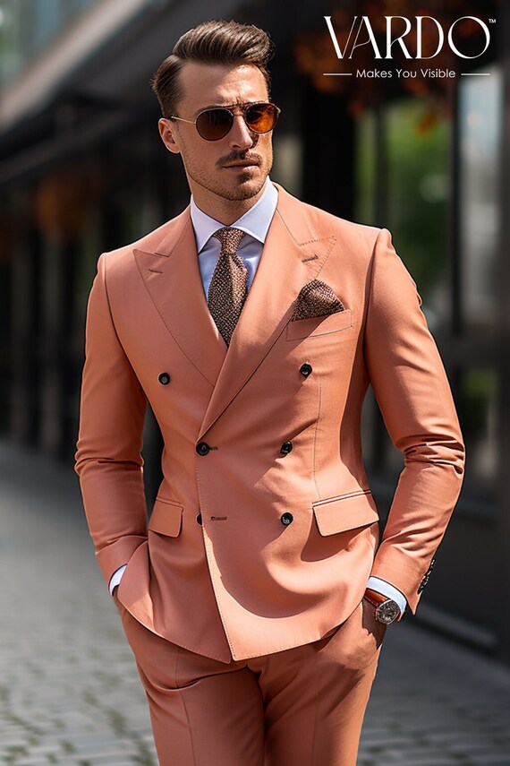 Mens Suits Fashion Orange Wedding For Men Peaked Lapel Groom Wear Costume  Homme Mariage Blazer Tuxedos Suit Jacket Vest Pants From Elixirpill,  $110.74 | DHgate.Com