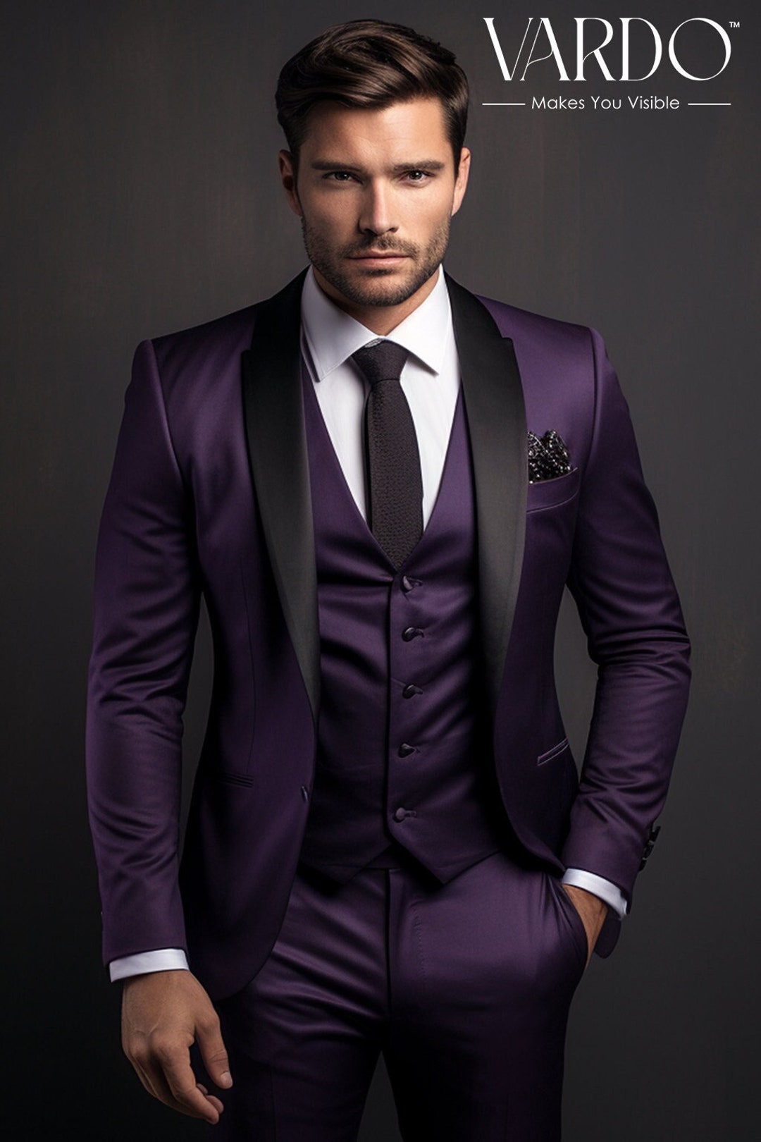 Regal Purple Tuxedo Suit for Men Premium Quality Elegant - Etsy