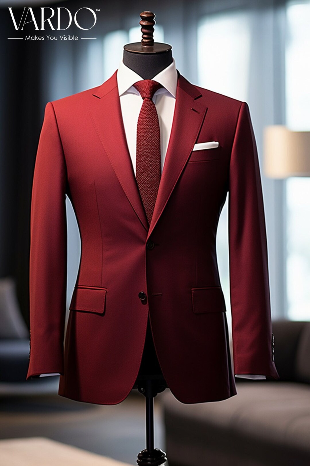Men's Classic Red Two Piece Suit for Unmatched Style Etsy