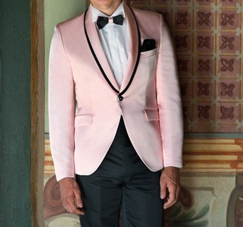 pink and black blazer men