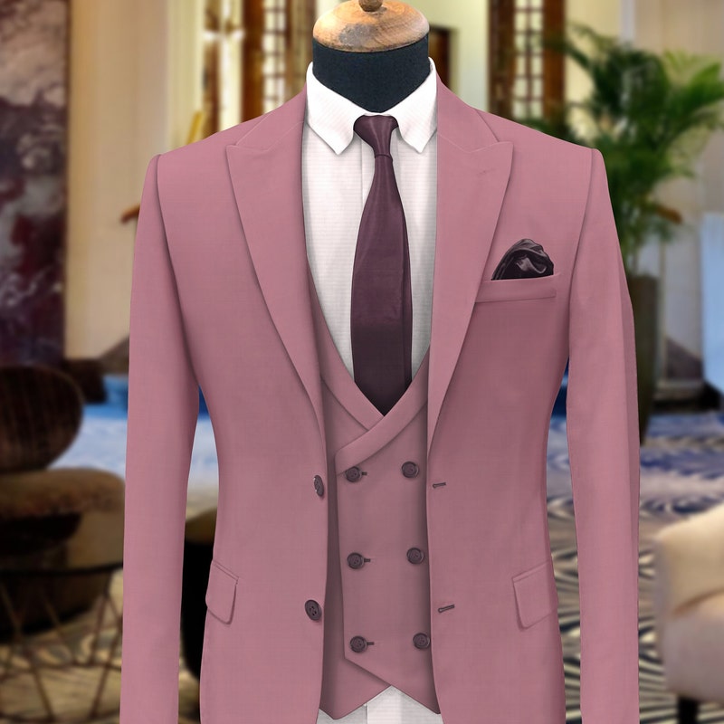 ROSE PINK GOLD PRINTED SUIT SET