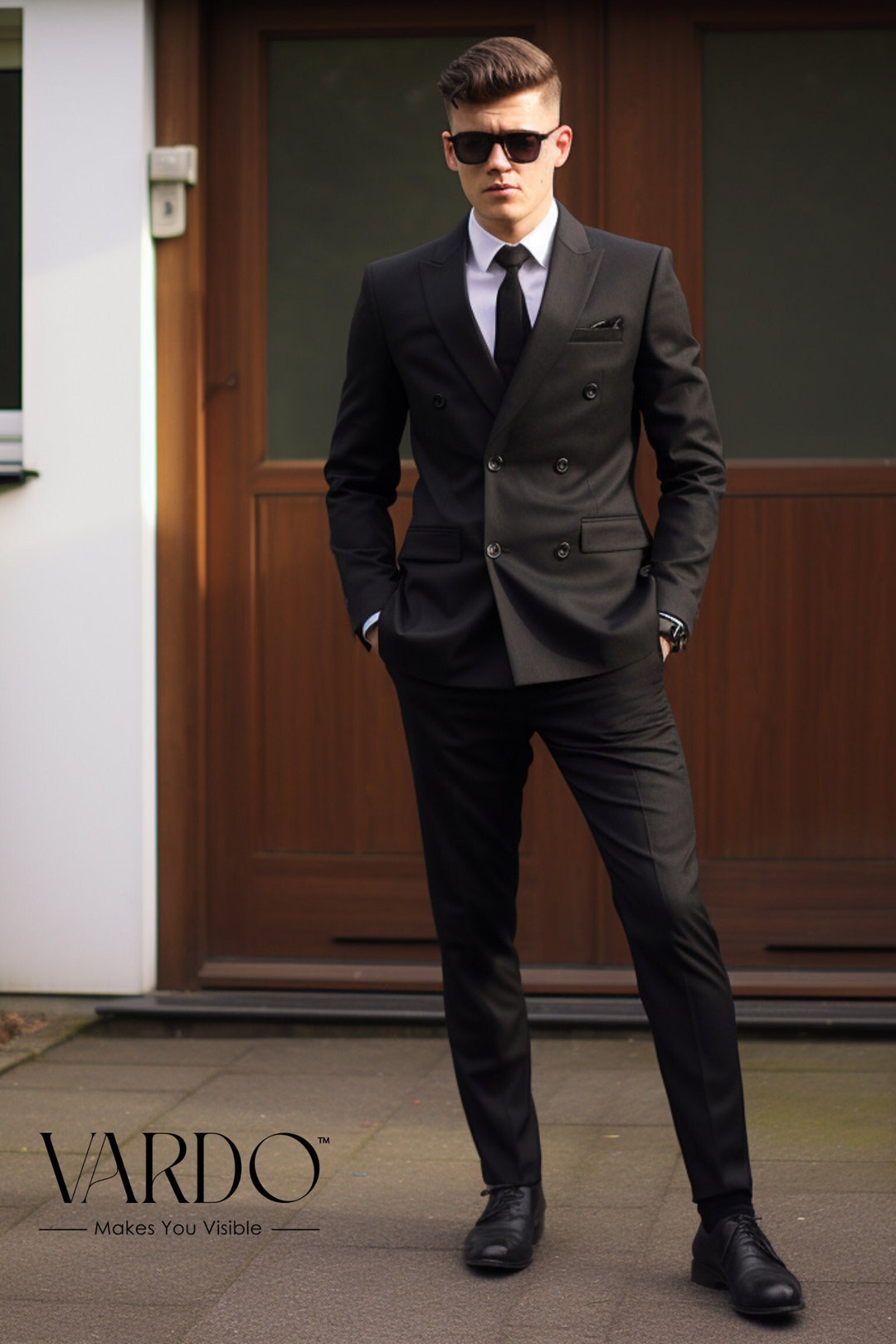 Amazing White and Black Double Breasted Men Suits Online