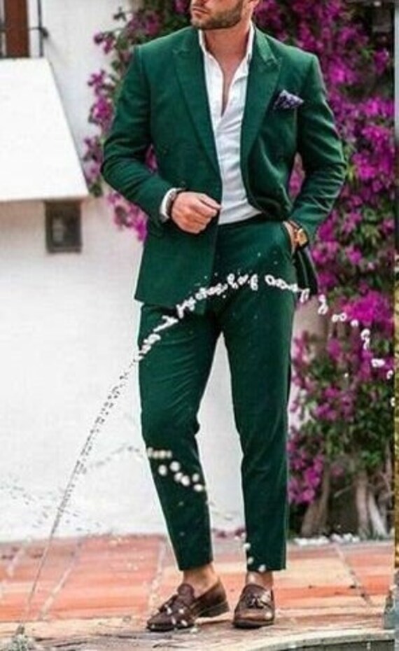 Chemicus Wonderbaarlijk Praten tegen Men's Suit Suit for Men Green Suit Dinner Suit 2 Piece - Etsy