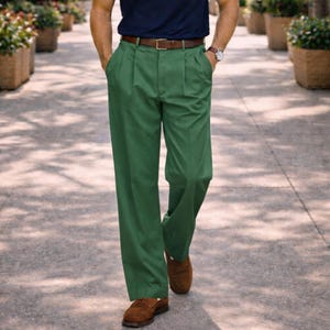 Green Linen Pants Men Formal - Etsy