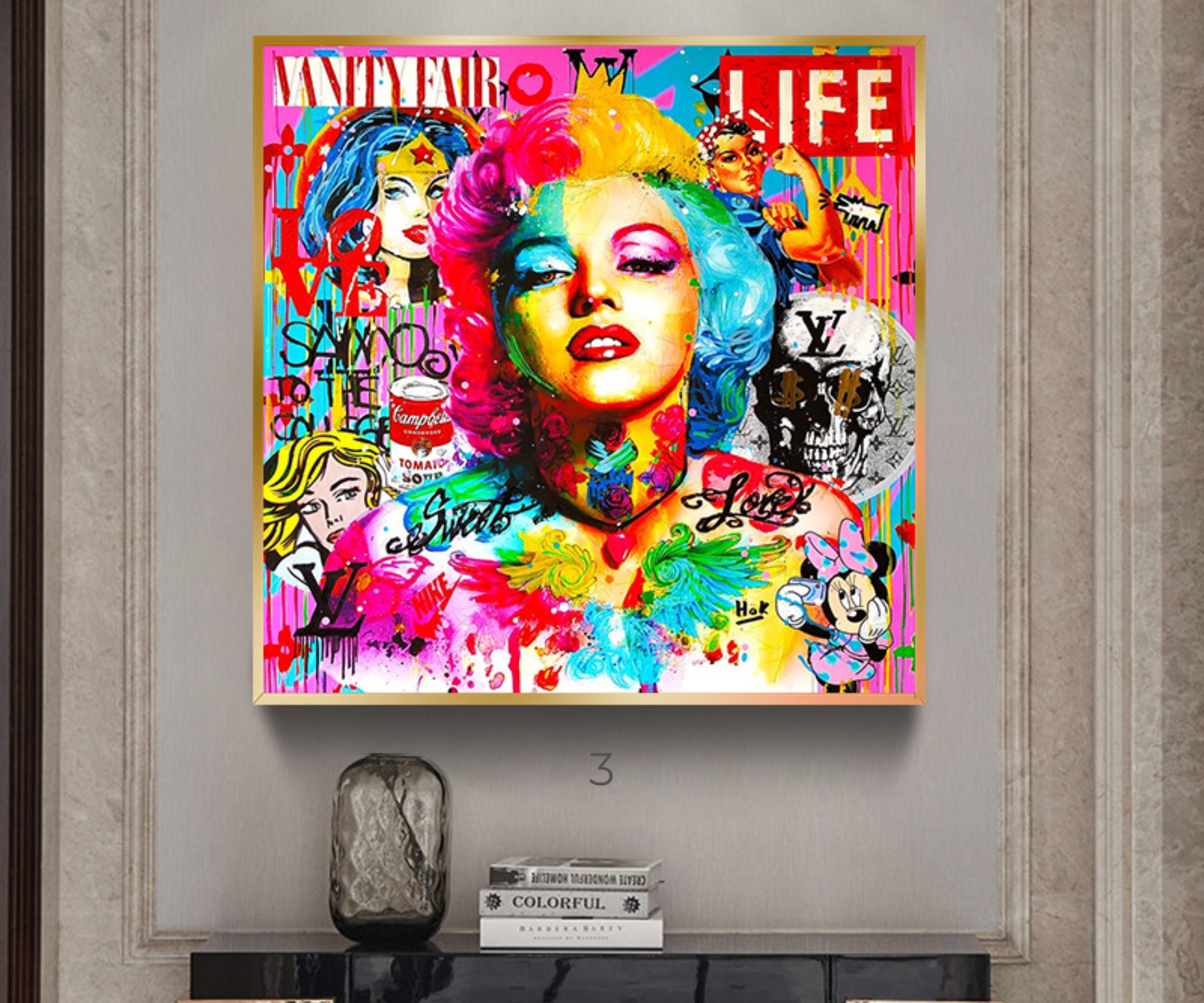 Graffiti Modern Pop Art Unique Paint Cool Painting Etsy Israel