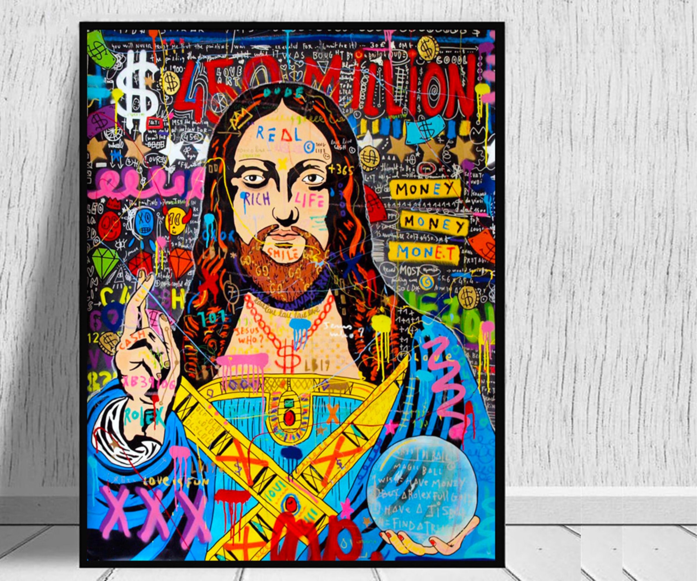 Graffiti, Pop Art, Modern Unique Paint , Cool Painting, Portrait, Wall Decor, Gift, Colourful Paint,