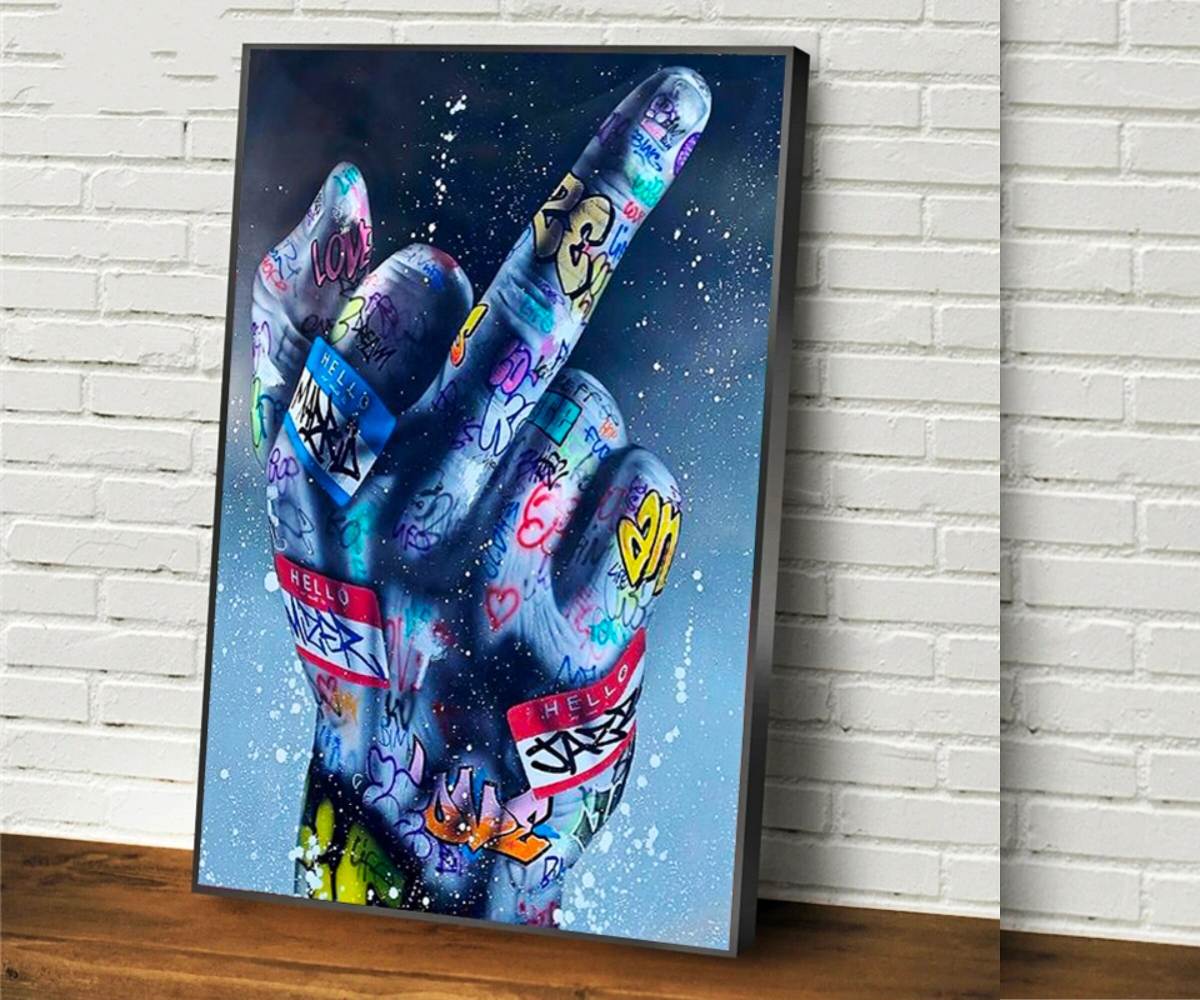 Graffiti, Modern Pop Art, Unique Paint , Cool Painting, Portrait, Customised Pet Gift, Colourful Pai
