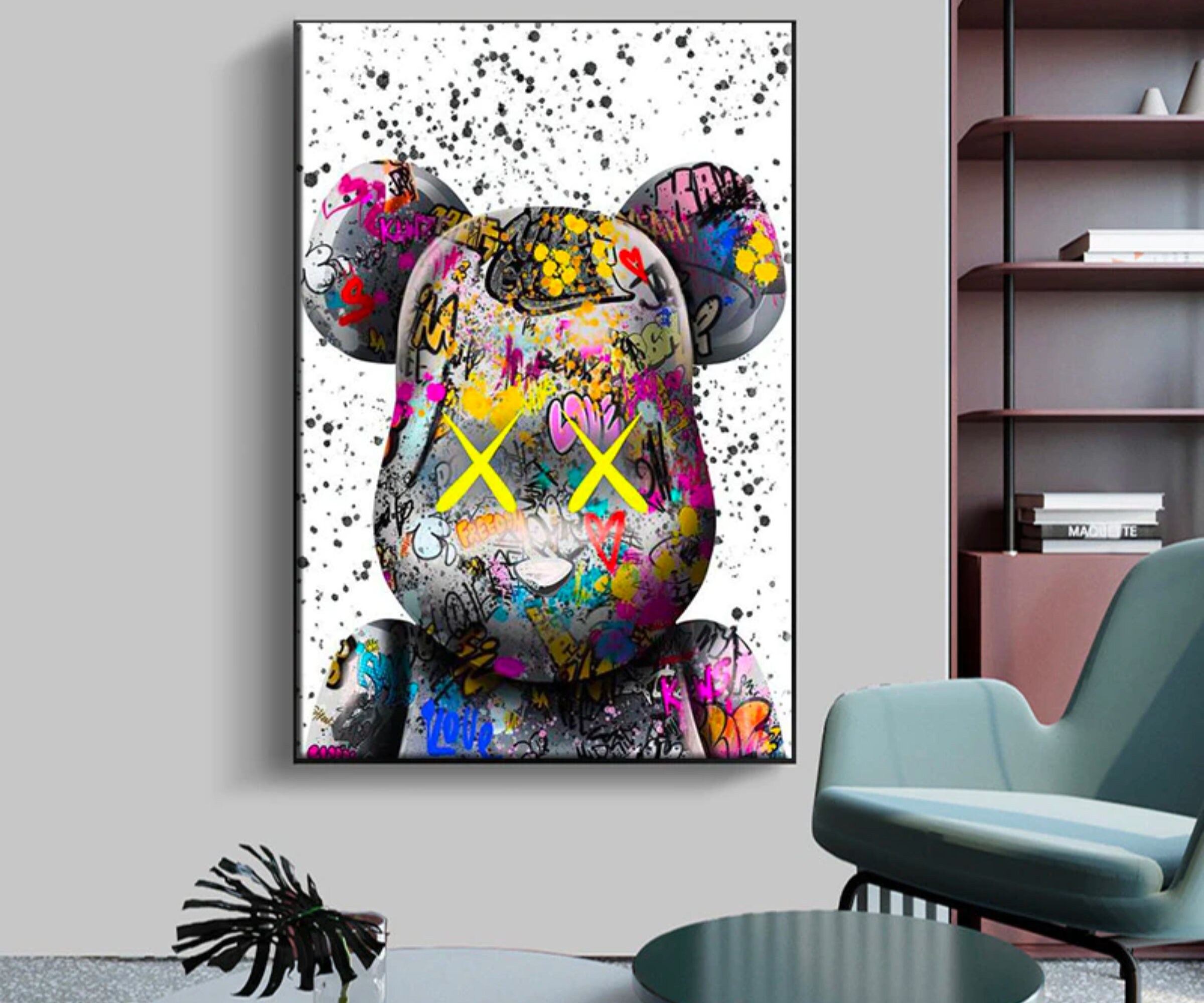 Graffiti, Pop Art, Modern Unique Paint , Cool Painting, Portrait, Wall Decor, Gift, Colourful Paint,