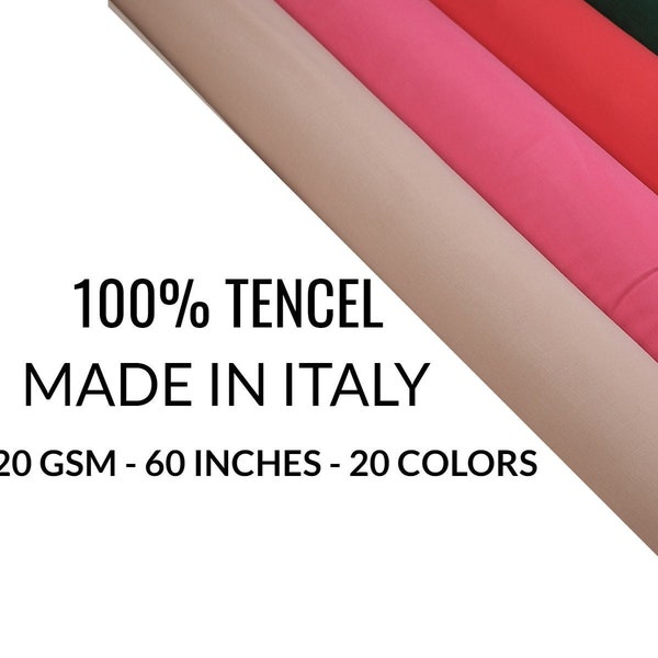 Italian TENCEL Lyocell Twill Fabric - Soft, Durable & 100% Natural - Light 160 GSM