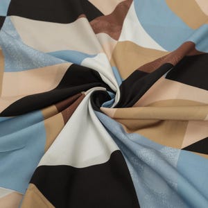 Italienischer Designer Stoff Baumwollpopeline Stoff Geometrischer Druck Hochwertiger Stoff Für Bekleidung & Bastel 145cm Breit