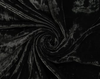 Black Velour Viscose Fabric For Clothes & Craft