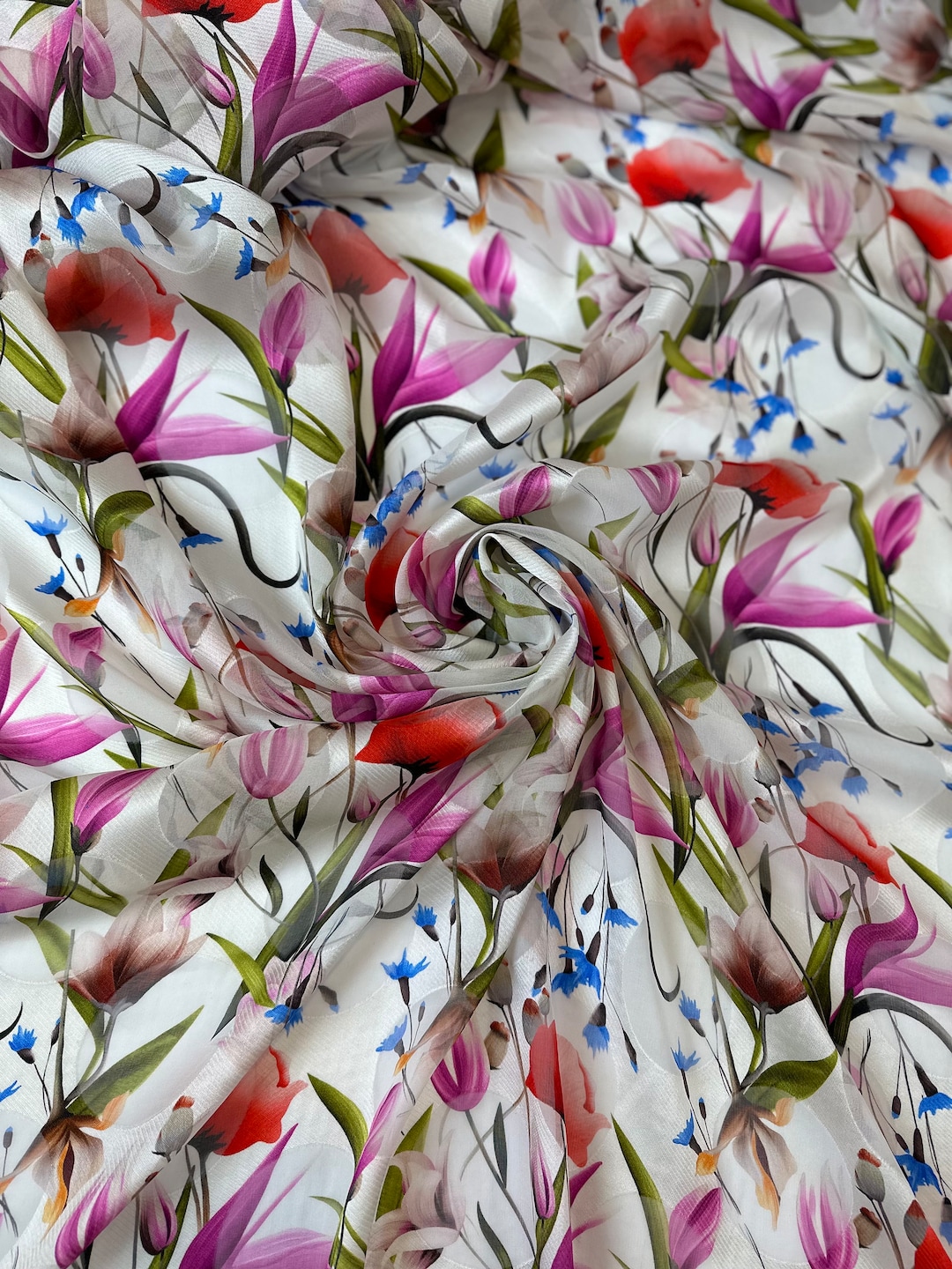 Tissu 100% Soie Pure De Mûrier - Naturelle, Doux & Respirant - 100 X 114 Cm