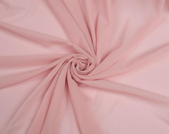 Stretch Silk Chiffon Fabric – Baby Pink | Made in Italy