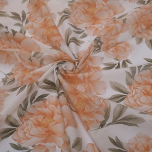 Designerstoff Batist Baumwolle Meterware Blumen Print, Italienischer Mode Stoff, Hochwertiger Stoff für modische Kleidung
