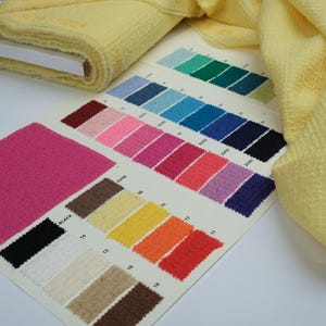 Italian Bouclé Wool Fabric – Premium Textured Tweed, 100% Wool | Elegant Jacket, Coat, Skirt Material | 15+ Colors
