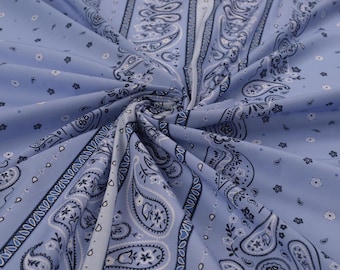 Designer Fabric Italian Cotton Batiste By the Panel 52" x 57" (135x145 cm) Exclusive Light Summer Fabric Cotton For Clothing & Craft