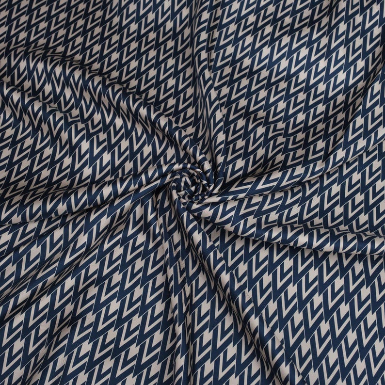 Tissu Twill Sergé de coton Sergé - bleu marine au mètre- Atelier Inika