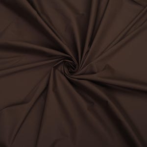Italian Stretch Cotton Poplin Fabric – 57" Wide, 140 GSM – Sold by the Meter Brown